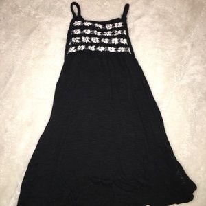 Black and white high neck tank top